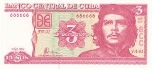 Cuba, 3 Pesos, 2004, ... 