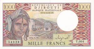 Djibouti, 1.000 Francs, ... 