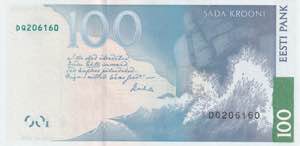 Estonia, 100 Krooni, 2007, UNC, p88