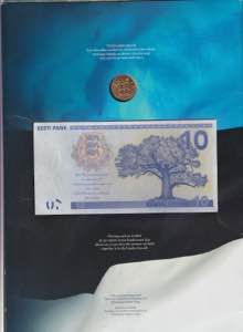 Estonia, 10 Krooni, 2008, UNC, p90, FOLDER