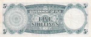Fiji, 5 Shillings, 1957, XF(-), p51a