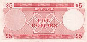 Fiji, 5 Dollars, 1974, XF(-), p73c