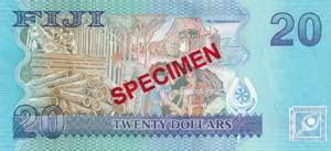 Fiji, 20 Dollars, 2013, UNC, p117s, SPECIMEN