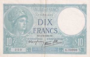 France, 10 Francs, 1939, ... 