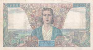 France, 5.000 Francs, 1945, VF, p103c