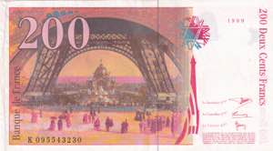 France, 200 Francs, 1999, XF, p159c