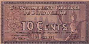 French Indo-China, 10 Cents, 1939, UNC(-), ... 