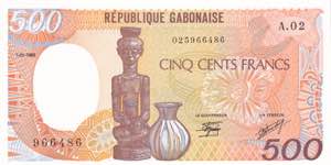 Gabon, 500 Francs, 1985, ... 