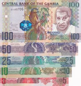 Gambia, 5-10-25-50-100 ... 