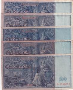 Germany, 100 Mark, 1910, p42, (Total 5 ... 