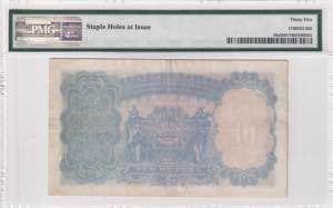 India, 10 Rupees, 1937, VF, p19a