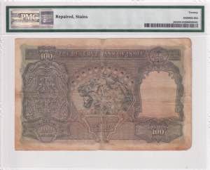 India, 100 Rupees, 1937, VF, p20l