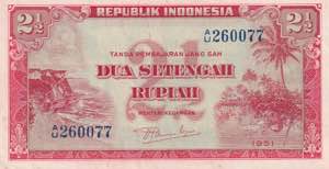 Indonesia, 2 1/2 Rupiah, ... 