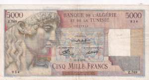 Algeria, 5.000 Francs, ... 