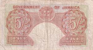 Jamaica, 5 Shillings, 1950, FINE, p37a