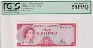 Jamaica, 5 Shilings, ... 