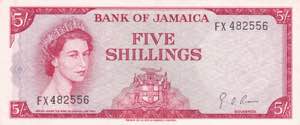 Jamaica, 5 Shillings, ... 