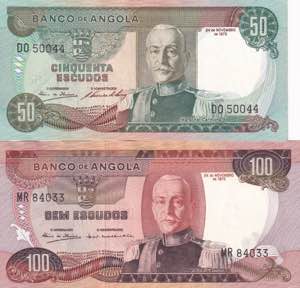 Angola, 50-100 Escudos, ... 