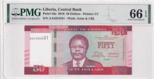 Liberia, 50 Dollars, ... 