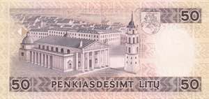 Lithuania, 50 Litu, 1993, AUNC, p58a
