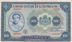 Luxembourg, 100 Francs, ... 