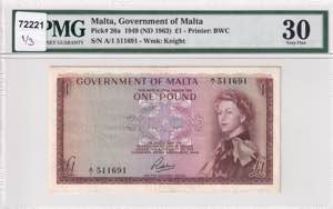 Malta, 1 Pound, 1949, ... 