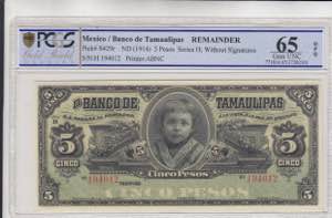 Mexico, 5 Pesos, 1914, ... 