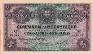 Mozambique, 5 Libras ... 