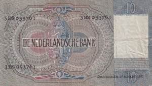 Netherlands, 10 Gulden, 1942, VF, p56b