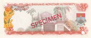 Bahamas, 5 Dollars, 1968, UNC(-), p29s, ... 