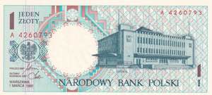 Poland, 1 Zloty, 1990, ... 