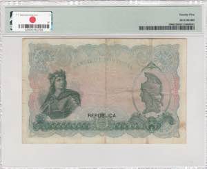 Portugal, 10 Mil Reis, 1908/1910, VF, p108b