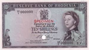 Rhodesia, 10 Shillings, ... 