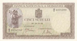 Romania, 500 Lei, 1941, ... 