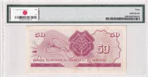 Rwanda-Burundi, 50 Francs, 1960, VF, p4