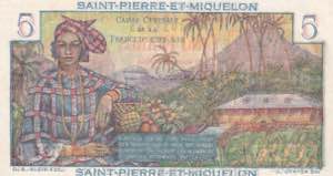 Saint Pierre & Miquelon, 5 Francs, ... 