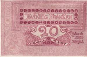 Belgium, 20 Francs, 1913, XF(-), p67