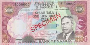 Samoa, 100 Dollars, ... 