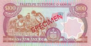 Samoa, 100 Tala, 2006, UNC, p37s, SPECIMEN