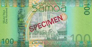 Samoa, 100 Tala, 2017, UNC, p44bs, SPECIMEN