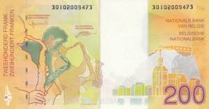 Belgium, 200 Francs, 1995, UNC, p148