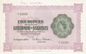 Seychelles, 5 Rupees, ... 