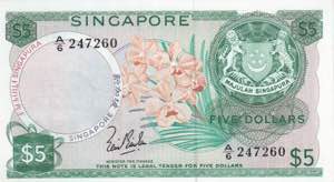 Singapore, 5 Dollars, ... 