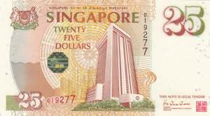 Singapore, 25 Dollars, ... 