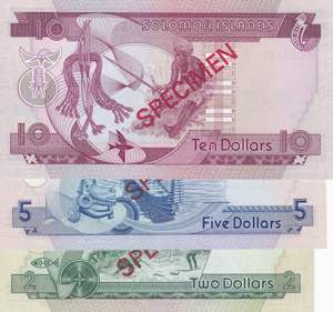 Solomon Islands, 2-5-10 Dollars, 1979, UNC, ... 