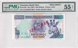 Tanzania, 500 Shilingi, ... 