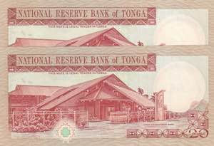 Tonga, 20 Paanga, 1995, UNC, p35b, (Total 2 ... 