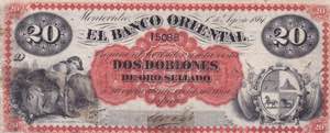 Uruguay, 20 Pesos, 1867, ... 