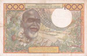 West African States, 1.000 Francs, 1980, ... 