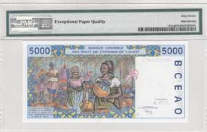 West African States, 5.000 Francs, 1998, ... 